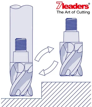 Interchangeable End Mills Head / Shank