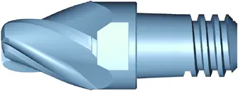 交換式 超微粒鎢鋼交換式塗層圓弧精加工立銑刀(多軸銑床用) 15°
